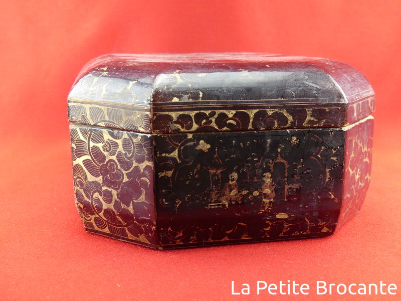 Bracelet Ancien En Laque Cinabre Chinois – Couleur Rouge, Occasion – Bijou Ethnique Vintage