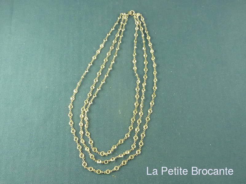 Collier Ancien En Perles De Verre - Style Bohème - Occasion En Bon état