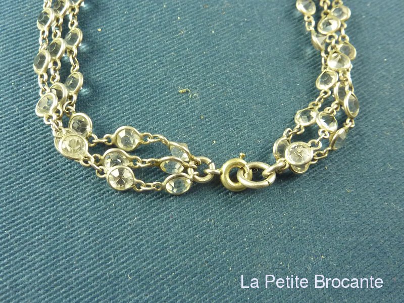 Collier Vintage 3 Rangs En Perles De Verre Murano - Occasion