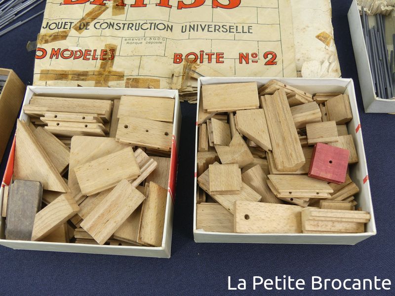 Jeu De Construction En Bois Ancien – Blocs à Empiler, Jouet éducatif Et Vintage
