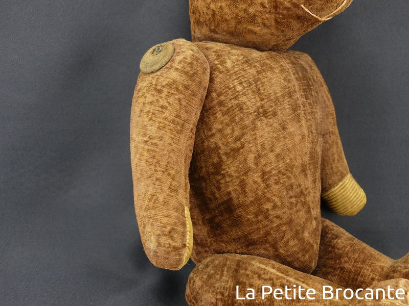 Ancien ours en peluche brun 60 cm