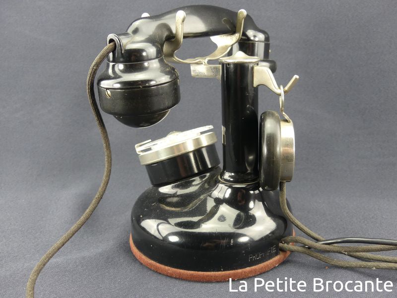 Jouet Ancien Rare - Téléphone Colonne En Tôle - Hauteur 27 Cm - Objet Vintage De Collection