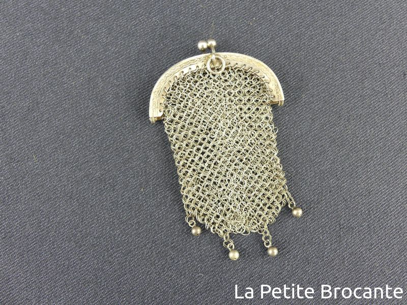 Broche Ancienne Art Nouveau - Hirondelle Et Trèfle En Métal Argenté - France