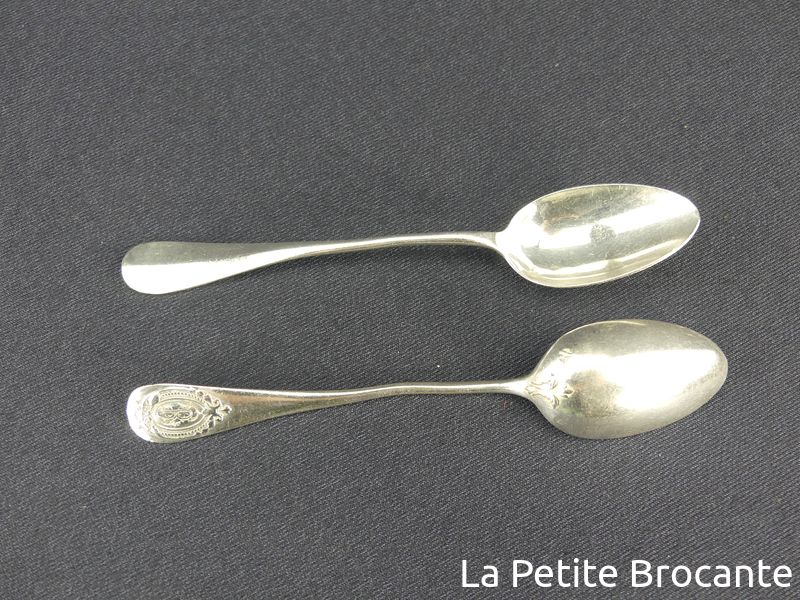 12 Cuillères à Café En Argent Massif Minerve Henri Souffl