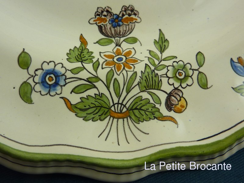 Assiette Ancienne Moustiers | 23,7 Cm | Faïence | État Correct