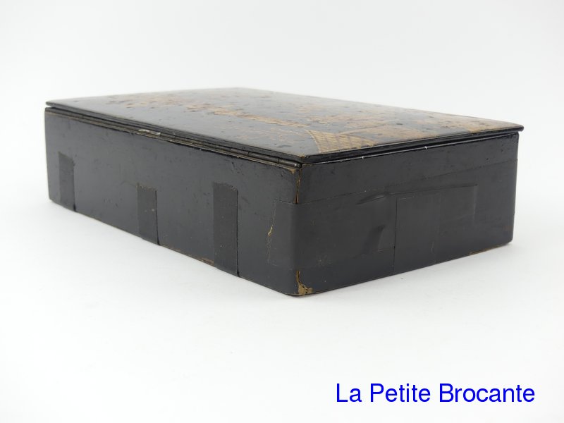 Boîte Ancienne En Papier Bouilli - Vintage, Fabrication Française, Occasion Avec Charme