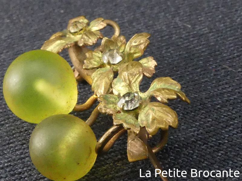 BROCHE FANTAISIE ANCIENNE OISEAU AILES DEPLOYEES MARCASSITES 8 GRAMMES W1019