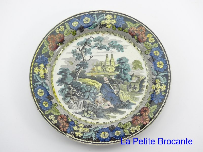 Ancienne Dînette Assiettes Creil & Montereau – Fermière Polychrome – 26 Pièces