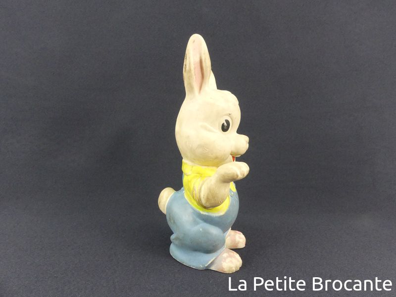 Lot De 3 Petits Jouets Pouet Vintage - Chat, Ours, Lapin - France - Tôle