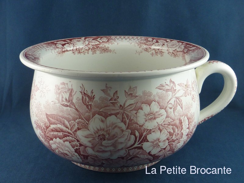 Ancien Pot De Chambre En Faience De Sarreguemines Modele Jardiniere