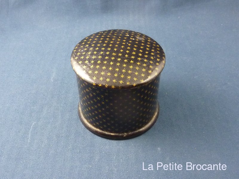 Poudrier Ancien époque Napoléon III - Objet Vintage De Collection - Occasion Avec Traces D'âge