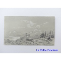 paysage_de_montagne_au_chteau_dessin_xixe_1