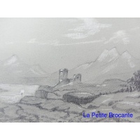 paysage_de_montagne_au_chteau_dessin_xixe_4