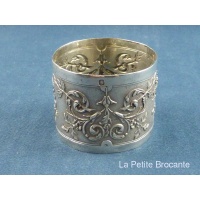 Rond De Serviette En Argent Massif – Monogramme RG – Occasion
