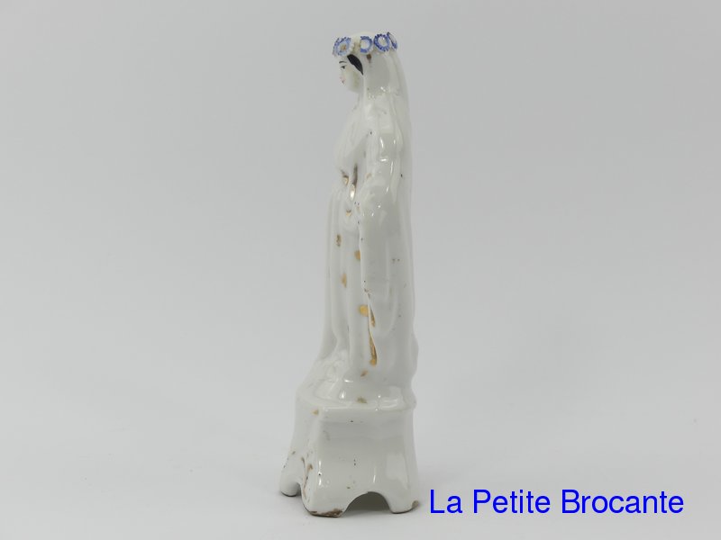Ancienne Statuette Vierge à L'Enfant - Porcelaine De Paris - XIXe Siècle